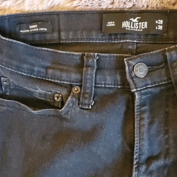 Men Black Skinny Hollister Jeans - Picture 2 of 6